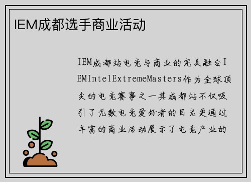 IEM成都选手商业活动